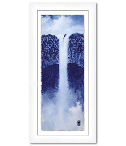 Rainbow Falls Watercolor Painting